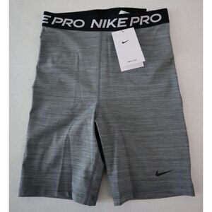 Nike Pro DA0481-084 Women's Sz S Gray Heather High Rise 7" Compression Shorts